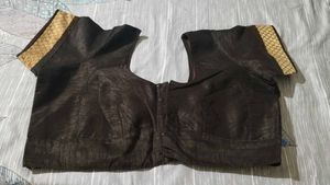 elegant sari with stitch blouse