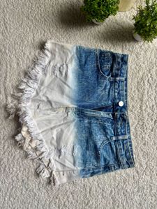 Distressed Denim Cut-Off Hot Shorts