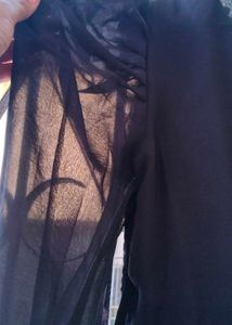 Elegant Black gown with Floral Embellishment