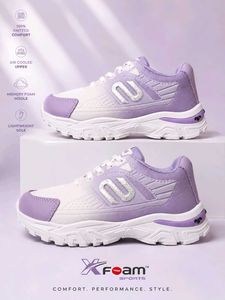 Stylish Women's Lavender & White Sneakers