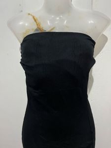 Length-29,,Chic Black Strapless Bodycon Dress