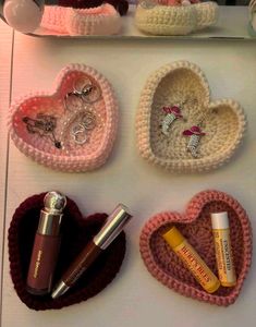 Crocheted Heart Trinket Dish