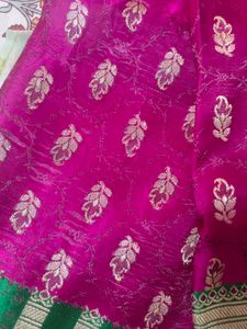 Elegant Pink Banarasi Silk Saree