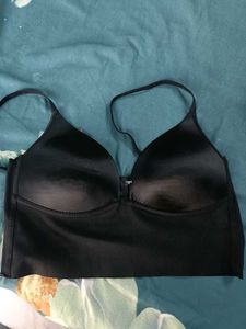 Sleek Black Longline Bra