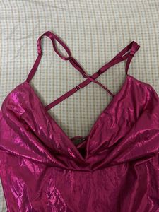 Shimmery Pink Slip Dress