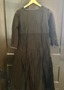 Elegant Black Kurta with Embellishments