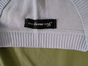 Light Blue Graphic Print Sweater