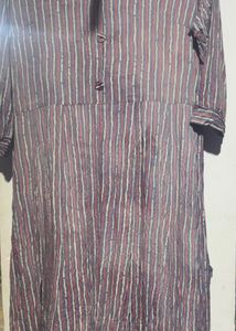Striped Button-Down Dress