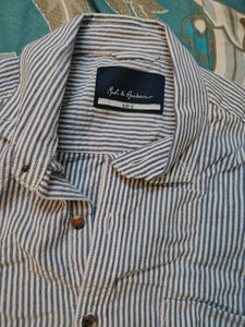 Men's Blue Striped Casual Shirt