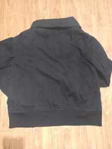 Stylish Black Jacket with Polka Dot Lining