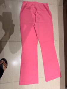 Pink Flared Leg Pants