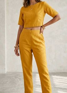 COMBO OF 2 (Yellow Embroidered Palazzo and Pant)