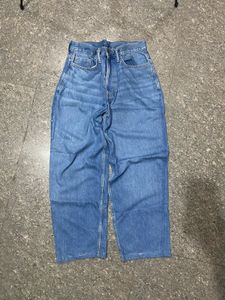 barrel fit whisker Blue Denim Jeans