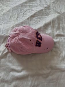 Pink Distressed "West" Baseball Cap