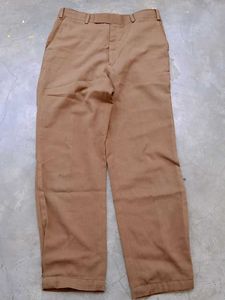 Men Women Brown Classic Cotton Trousers Pant