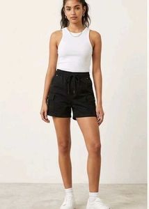 Women's Casual Black Cargo Shorts