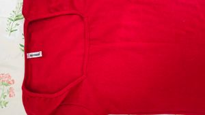 Red Long Sleeve Top