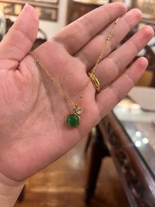 Elegant Green Gemstone Necklace