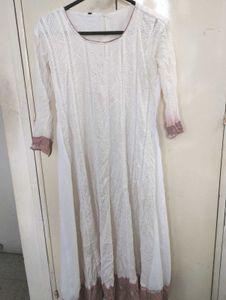Elegant White Chikankari Kurta Set with Dupatta
