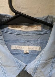 Blue Striped Short Sleeve Shirt