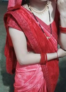 Elegant Red Silk Saree