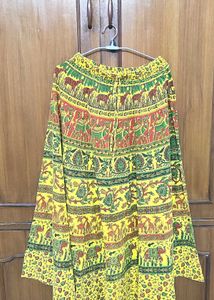 Boho Elephant Print Maxi Skirt