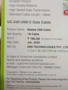 White USB-C Charging Cable