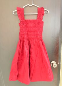 Red Smocked Dress