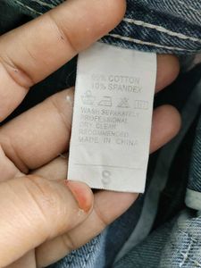 Denim Mini Skirt with Buttons