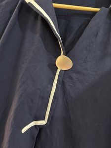 Navy Blue Bell Sleeve Top