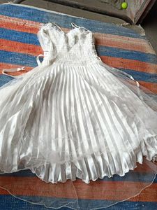 White Embellished Party Gown