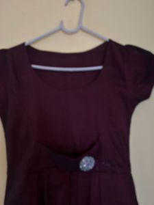 Elegant Burgundy Party Dress