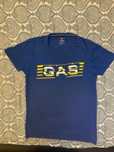 Men's Blue GAS T-Shirt Highly Strachable
