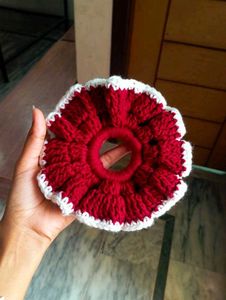 Handmade Crochet Flower Hair Scrunchie