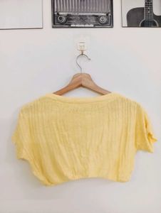 Sunny Yellow Cropped T-Shirt