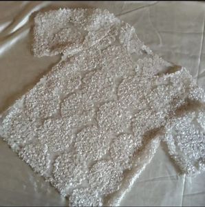 White Floral Lace Top