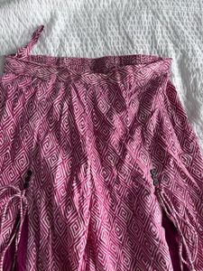 Pink Geometric Print Palazzo Pants
