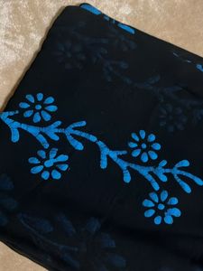 Black Floral Aesthetic Saree
