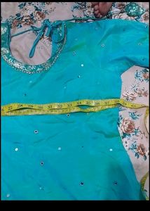 Teal Kimkhab Banarsi Gharara Garara