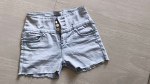 Light Wash High Waisted Denim Shorts