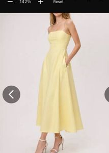 Yellow Spaghetti Strap Maxi Dress