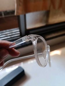 Clear Frame Round Glasses reading books glass