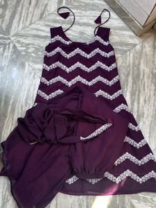 Elegant Purple Embroidered Kurta Set