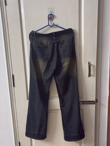 Vintage Wash Wide Leg Jeans
