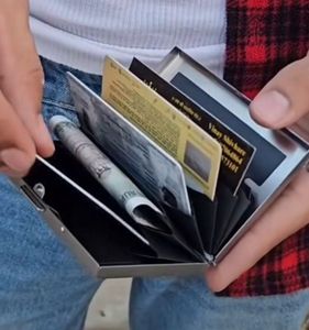 Y2K Sleek Metal Card Holder