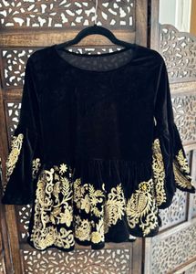New Heavy Designer Velvet Festive Short Kurta