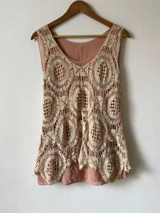 Boho Crochet V-Neck Tank Top