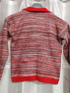 Red Patterned Cardigan