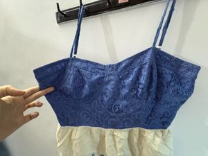 Blue Lace Corset Dress