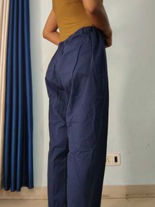 Navy Blue Casual Trousers